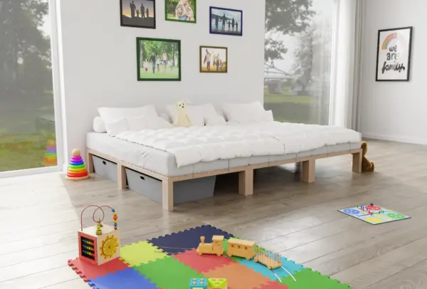 Gigapur G56 Massives Holzbett Co-Sleeping  inkl. Lattenrost, Liegeflächen von Breite 310 -400 cm, Länge 200 - 220cm – Bild 6